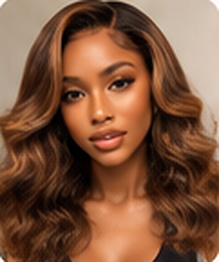 Perruque Colorée Miel Highlights Densité 180 %